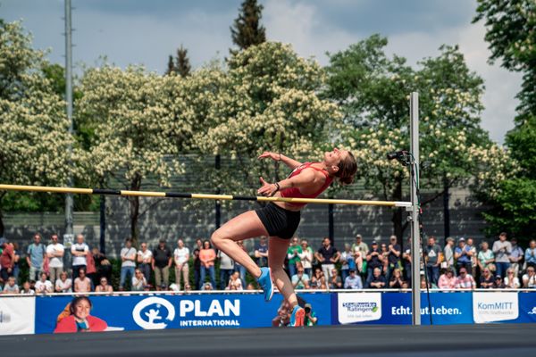 Anna Maiwald (TSV Bayer 04 Leverkusen) beim Hochsprung am 07.05.2022 beim Stadtwerke Ratingen Mehrkampf-Meeting 2022 in Ratingen